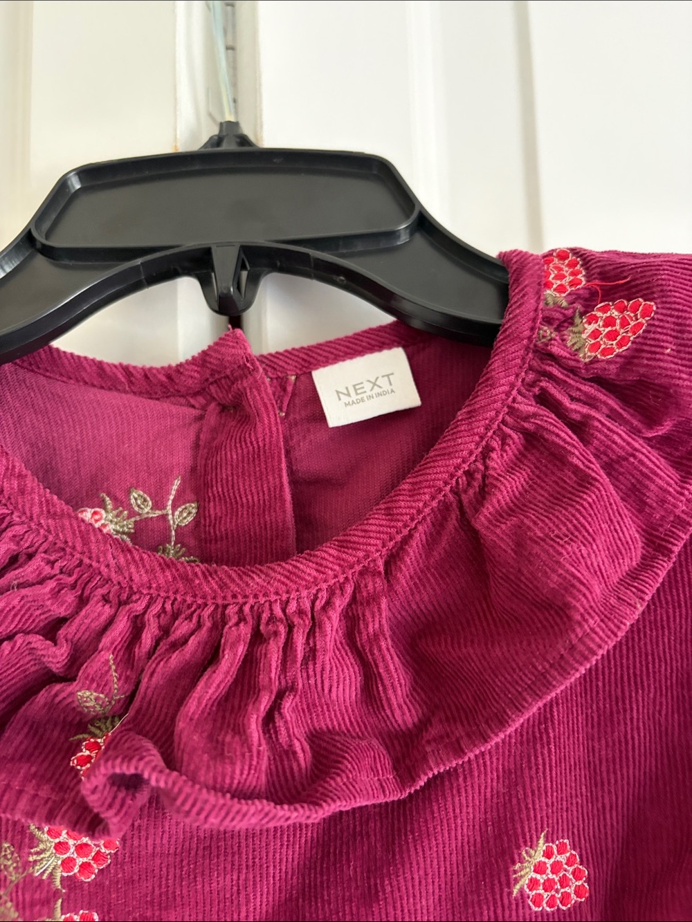 next Berry-Colored Ruffle-Neck Strawberry Tunic - Picture 2 of 5